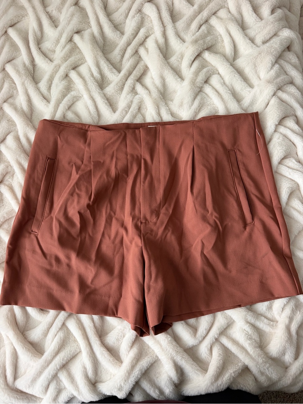 a new day Rust-Tone High Waist Women's Shorts